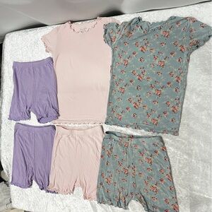 Vaenait Baby Pajama Bundle Lot 6 Pieces Size 110 (L) 4-5 Years Old Girls Soft